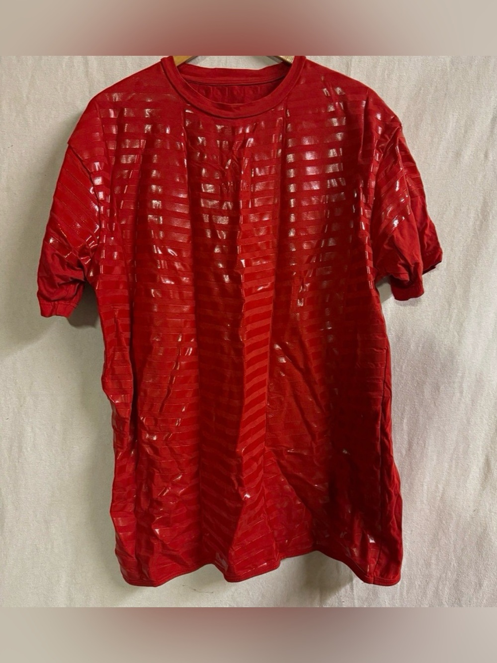 A7 Strongwear Bar Grip Shirt Mens 2XL Red Strongman Powerlifting Stretch Gym